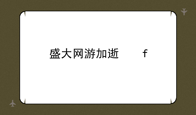 盛大网游加速器