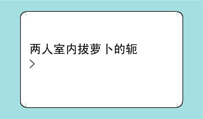 两人室内拔萝卜的软件叫什么