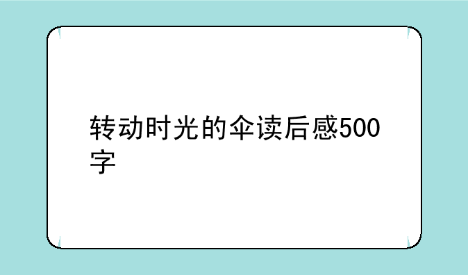 转动时光的伞读后感500字